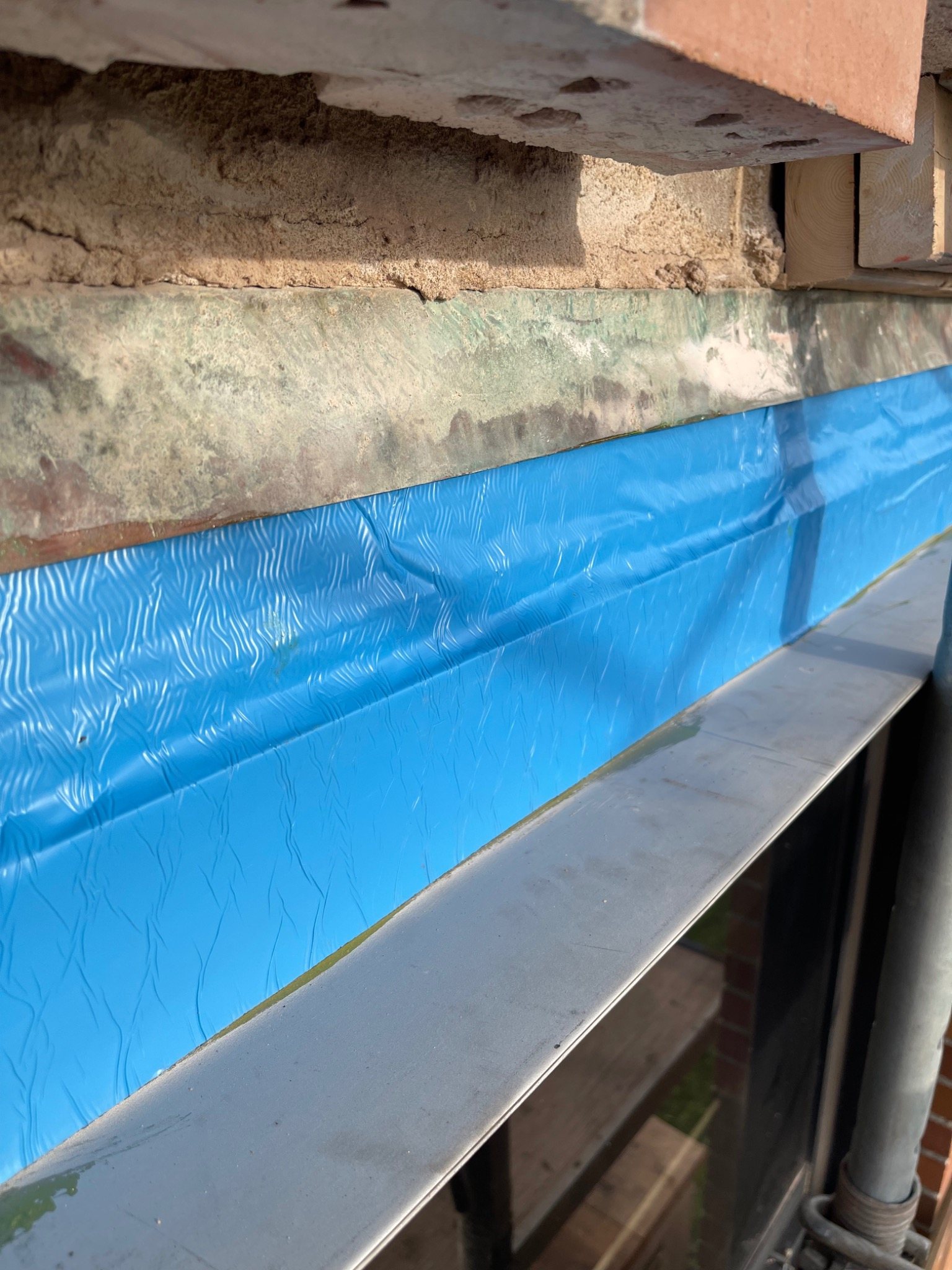 Stainless steel lintel and flashing repair at the J. David Stewart Armoury in Charlottetown